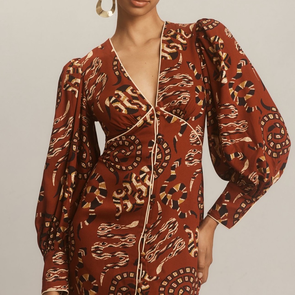 FARM Rio Anthropologie V Neck Mini Dress